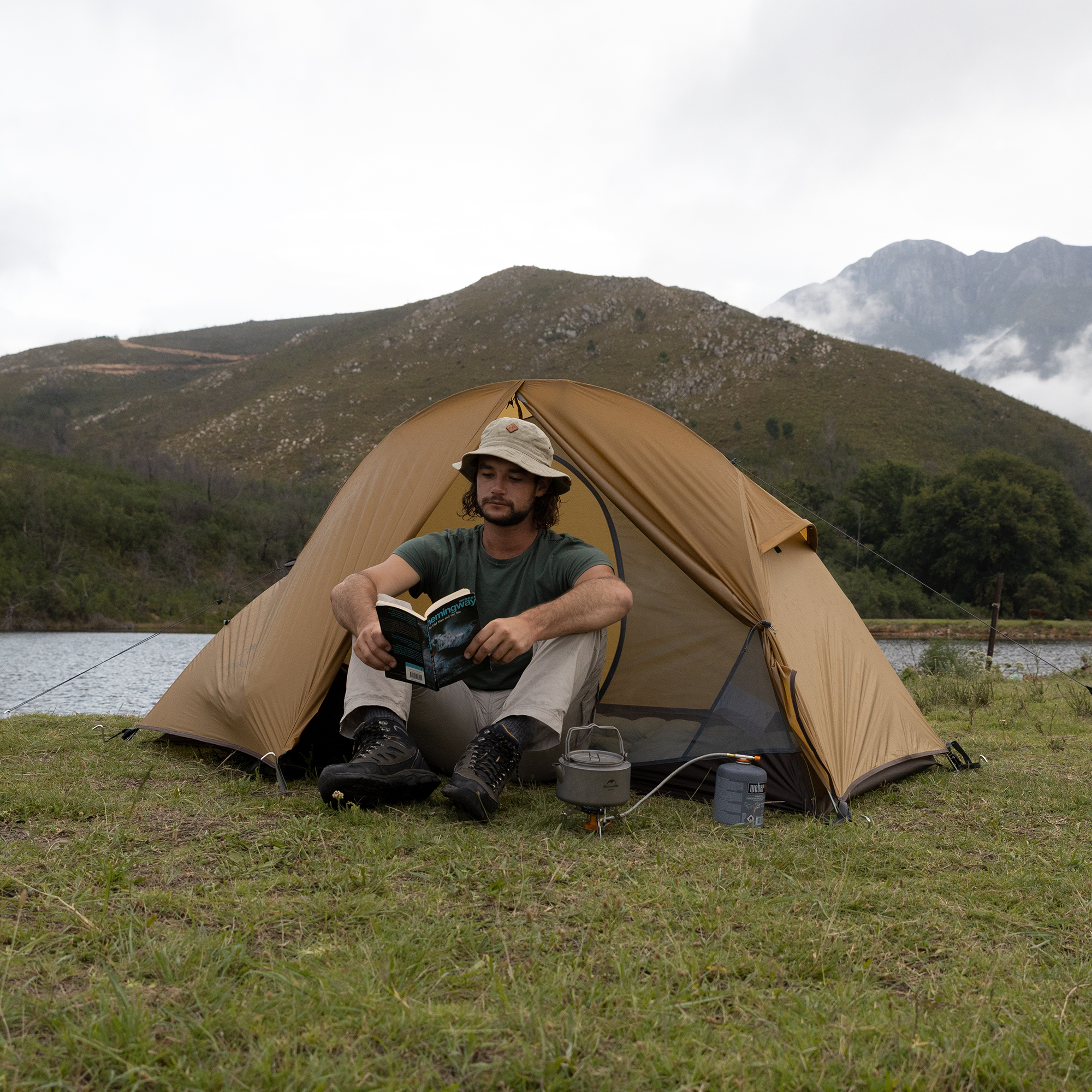 Naturehike ultraľahký cyklistický stan pre 1 os. 20D 1420g - bronzový